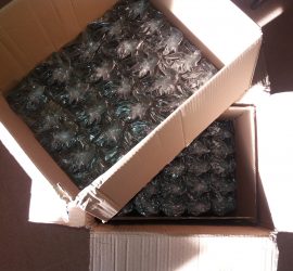 Ausstecher in Form des Menschenrechtslogos